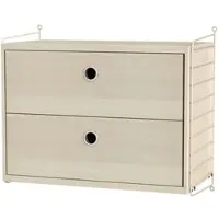 String Nachttisch Hängeschrank Esche/Beige