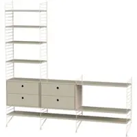 String Sideboard Regal Kombination Beige Beige