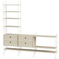 String Sideboard Regal Kombination Beige Esche