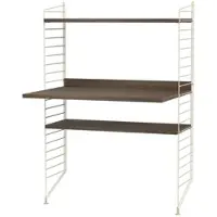 String Kleiner Schreibtisch mit Ablage Beige Walnuss