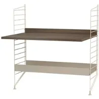 String Kinderschreibtisch höhenverstellbar Beige Walnuss/Beige