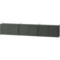 String Sideboard wandhängend Schwarz Dunkelgrau