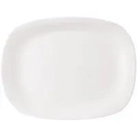 Orion Półmisek szklany BIAŁY prostokątny talerz patera szklana 28x21 cm uniwersalny