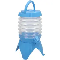 Gerimport Getranke-/Wasserspender - blau - klappbar - 3,5 ltr - Kunststoff