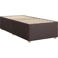 Syfax Bettgestell ohne Matratze Dunkelbraun 80x200 cm Stoff