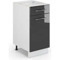 Vicco Midischrank Fame-Line Anthrazit Hochglanz 40 x 82 cm ohne Arbeitsplatte, Model 43405