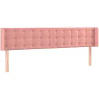 Syfax Kopfteil mit Ohren Rosa 203x16x78/88 cm Samt