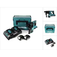 Makita DHR 280 PTJ 2 x 18 V 36 V Li-Ion Akku Bohrhammer Brushless 28 mm für SDS-PLUS im Makpac + 2 x 5,0 Ah Akku + Doppelladegerät