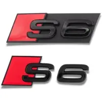 Audi Original S6 Schriftzugpaket schwarz vorne + hinten