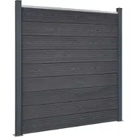 vidaXL Zaunelement-Set Grau 872x186 cm WPC