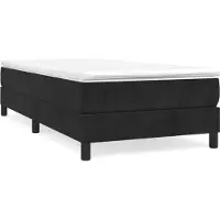 Syfax Boxspringbett mit Matratze Schwarz 90x200 cm Samt