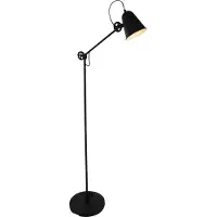 Anne Lighting Stehleuchte Dolphin 1-flammig Schwarz Matt/ Weiß 28x28cm