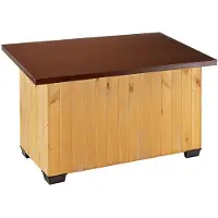 Ferplast Hundehütte BAITA 50, ausHolz, wetterfest, isolierende Kunststofffüße, 56 x 46,5 x h 41,5 cm