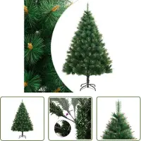 The Living Store Künstlicher Weihnachtsbaum Klappbar mit Ständer 240 cm