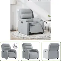 The Living Store Relaxsessel Elektrisch Hellgrau Stoff
