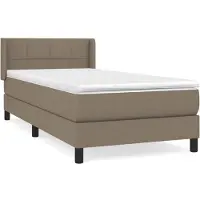 Syfax Boxspringbett mit Matratze Taupe 80x200 cm Stoff