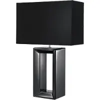 Searchlight Schwarze Tischlampe Mirror