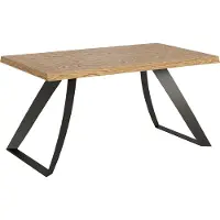 Itamoby Ausziehbarer Tisch 90x160/260 cm Tabira entrindete Eiche mit anthrazitfarbenen Beinen