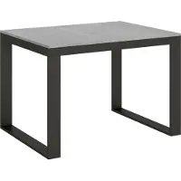Itamoby Ausziehbarer Tisch 90x120/224 cm Tecno Evolution Cement Anthrazit Gestell