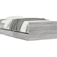 Syfax Bettgestell mit Schubladen Grau Sonoma 90x190 cm