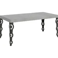 Itamoby Karamay Ausziehtisch 200/460x90 cm Beton Anthrazit Beine