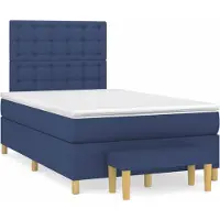 Syfax Boxspringbett mit Matratze Blau 120x190 cm Stoff