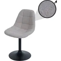 Mendler Esszimmerstuhl MCW-A60, Küchenstuhl Stuhl Drehstuhl, Stahl MVG Stoff/Textil Bouclé (450g/m²) taupe