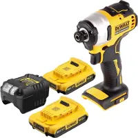 DeWalt DCF 809 D2 Akku Schlagschrauber 18 V 190 Nm 1/4" Brushless + 2x Akku 2,0 Ah + Ladegerät