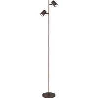 Globo Lighting Stehleuchte Metall bronzefarben matt, 2x GU10 LED