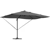 Syfax Sonnenschirm mit LED-Lichtleisten Anthrazit 352 x 251 x 265 cm