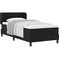Syfax Boxspringbett mit Matratze Schwarz 90 x 200 cm Stoff