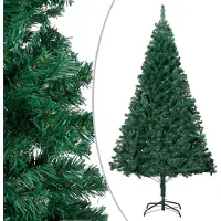 The Living Store Künstlicher Weihnachtsbaum mit Dicken Zweigen Grün 240 cm PVC