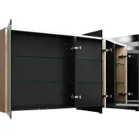 Burgbad Eqio Spiegelschrank mit horizontaler LED-Beleuchtung, 3 Türen, mittlerer Anschlag rechts, 1