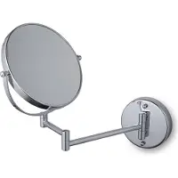TESA VISIOON Kosmetikspiegel schwenkbar mit 5-fach-Vergrösserung -Spiegel zur Wandmontage ohne Bohren