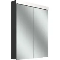 Schneider LOW plus LED Spiegelschrank, 2 Türen 30/30cm, 595x120x747mm, Steckdose links, Beleuchtung