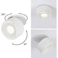 Paulmann Spircle LED-Einbauleuchte weiß matt, weiß / opal, für Wohn- / Esszimmer, Aluminium, Modern