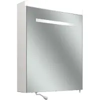 Schneider CARE LED Spiegelschrank, 595x727mm, Türanschlag li., Beleuchtung oben, 2 Steckdosen re. a