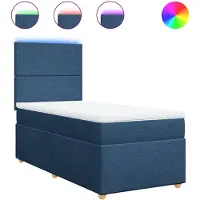 Syfax Boxspringbett mit Matratze Blau 90x190 cm Stoff