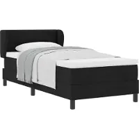 Syfax Boxspringbett mit Matratze Schwarz 100 x 200 cm Stoff