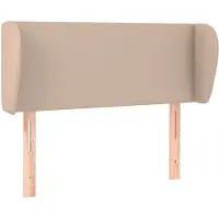 Syfax Kopfteil mit Ohren Cappuccino-Braun 103x23x78/88 cm Kunstleder
