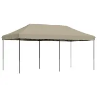 Syfax Partyzelt Faltbar Pop-Up Taupe 580x292x315 cm