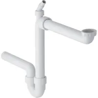 Geberit Fertigablauf 1teilig d40mm G1 1/2 weiss mit Schlauchtuelle, 1 Stk.