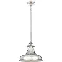 QUOIZEL Hängeleuchte Industrial Nordica Schmirgel Metall Silber Imperial 1 Licht E27