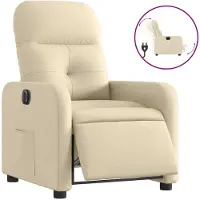 Syfax Relaxsessel Elektrisch Creme Stoff