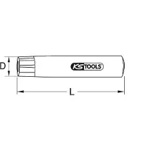 Ks Tools 129.2323, Rot, Stahl, 2,3 cm, 1 Stück(e)