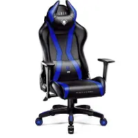 Diablo X-One 2.0 Gaming Stuhl Bürostuhl Schreibtischstuhl Verstellbare Armlehnen Ergonomisches Design Nacken/-Lendenkissen Farbe: Blau, Größe Normal
