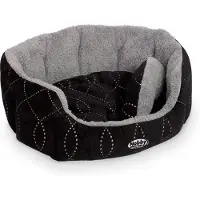 Nobby Ceno, Beheiztes Haustierbett, Drinnen, Hund, Schwarz, Oval, Einfarbig