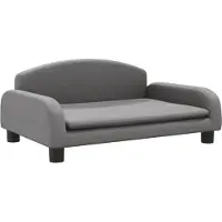 Syfax Hundebett Grau 70x45x30 cm Kunstleder