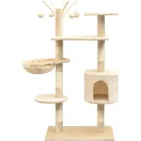 Syfax dkd-home-decor Katzen-Kratzbaum Beige 96 x 35 x 125 cm