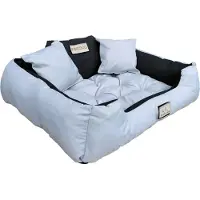 AIO Factory Hundebett KINGDOG Laufstall 100x75 cm personalisiert wasserdicht hellgrau